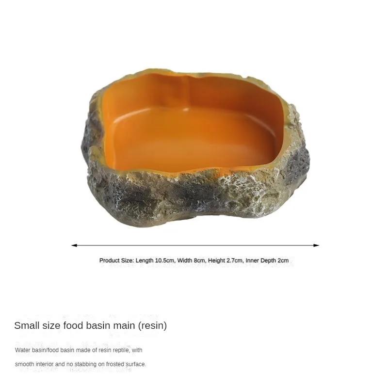 Reptile Water Basin Feeding Trough Aquarium Landscaping Decoration Pet Amphibian Drinking Basin Turtle Lizard Reptile Supplies