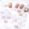 Crystal Nail Jewelry Bowknot Nail Drills Bowknots Nail Rhinestones Bow Nail Art Decoration