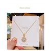 Women Light Luxury Full Diamond Zircon Flower Fashion Clavicle Necklace