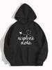 American Style Hooded Sweatshirt: Heart & Letter Pattern, Loose Fit, Long Sleeve, Autumn/Winter 2025 Collection
