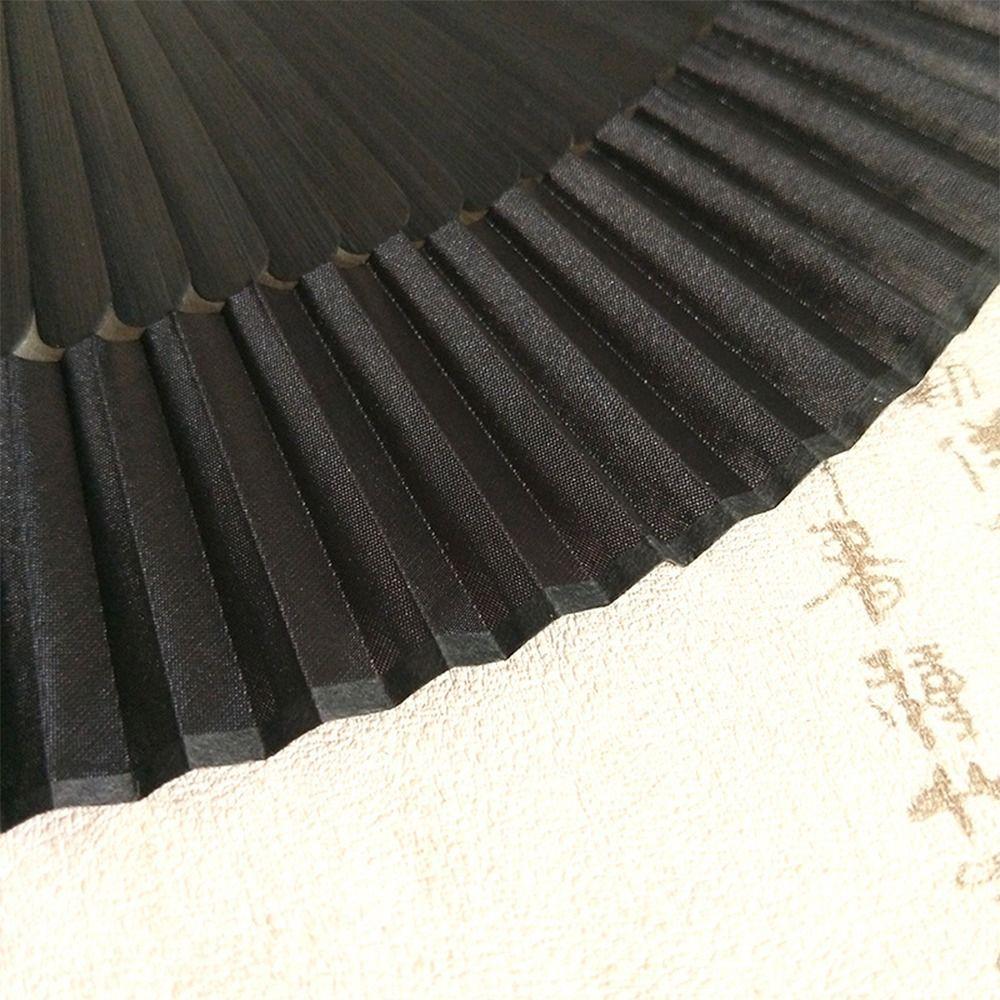DIY Black Silk Folding Fan Painting Hand Held Fan Gifts Chinese Style Folded Fan