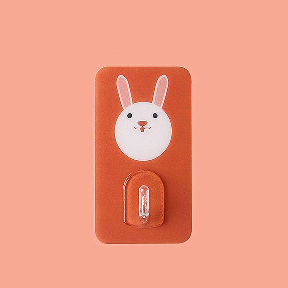 Animal Bathroom Kitchen Supplies Free Punching Cartoon Adhesive Wall Hook Wall Hanger Non-Marking