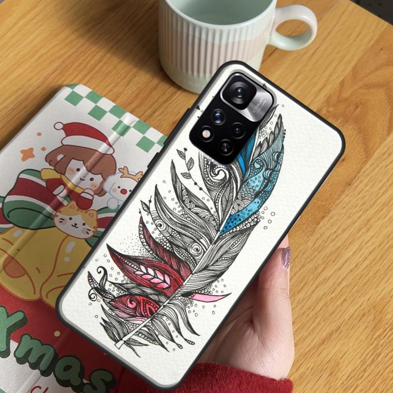 AZTEC FEATHERS Case For Xiaomi Redmi Note 14 Pro 13 12 11 10 15 Pro Plus Redmi 15 C 13 10C 12C 14C 13C Cover