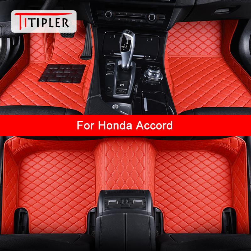 

TITIPLER изготовленные на заказ автомобильные коврики для Honda Accord 6 7 8 9 10 11 автомобильные аксессуары нога бежевый
