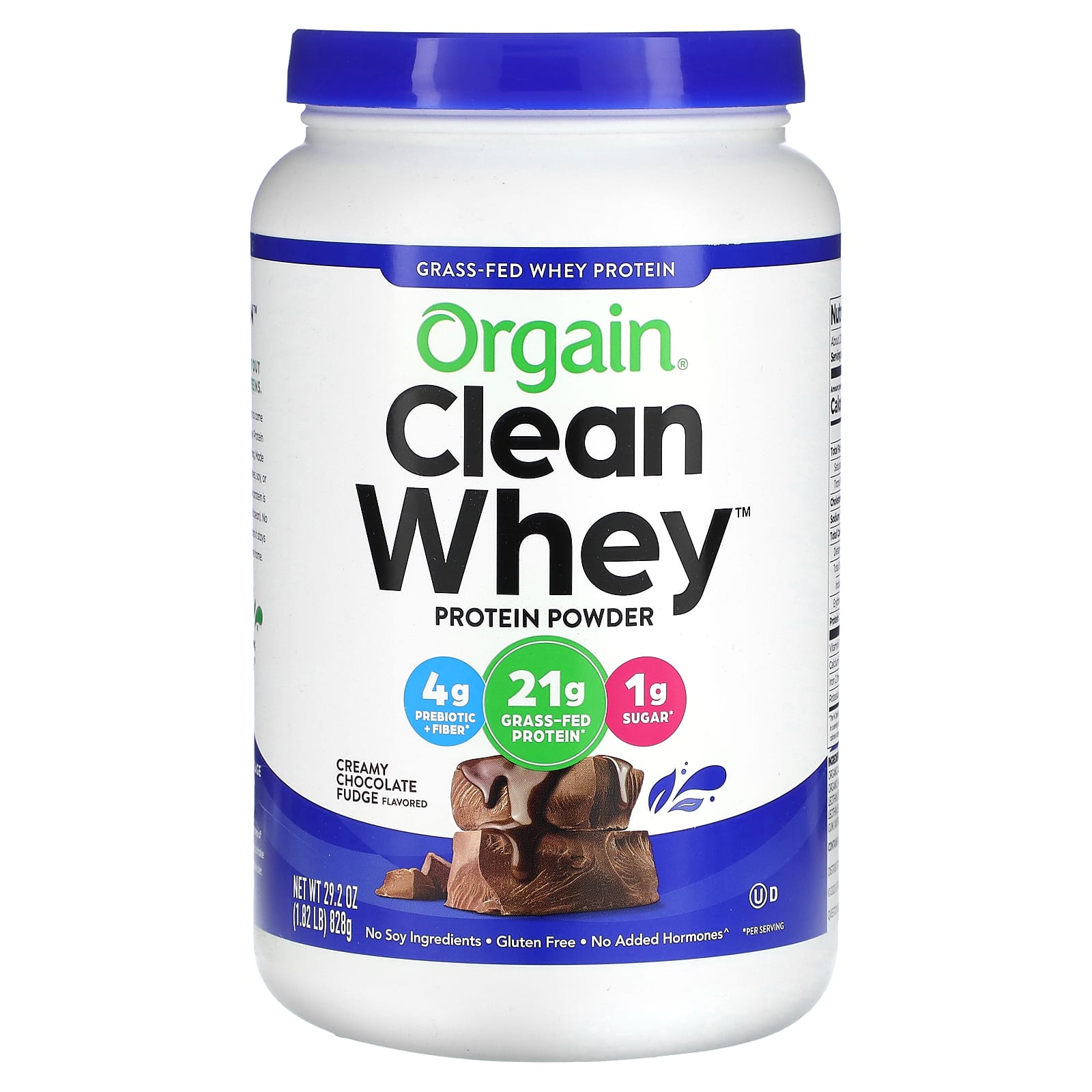 

Orgain, Grass-fed Whey Protein Powder, Creamy Chocolate Fudge, 1.82 lbs (828 g)