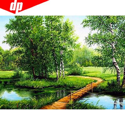Алмазна мозаїка Літній пейзаж 5D своїми руками Алмазний живопис Вишивка хрестом