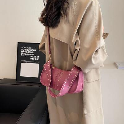 Casual PU Women's Shoulder Bag Bun Type High Quality Interior Zipper Pocket Bags