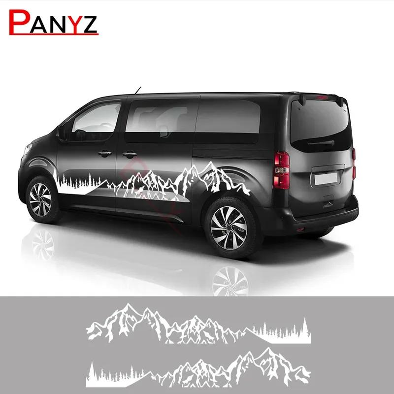 2Pcs/Lot Car Stickers Motorhome Camper Van For Peugeot Expert Fiat Scudo Citroen Jumpy DIY Graphics Decals Tuning Accessories