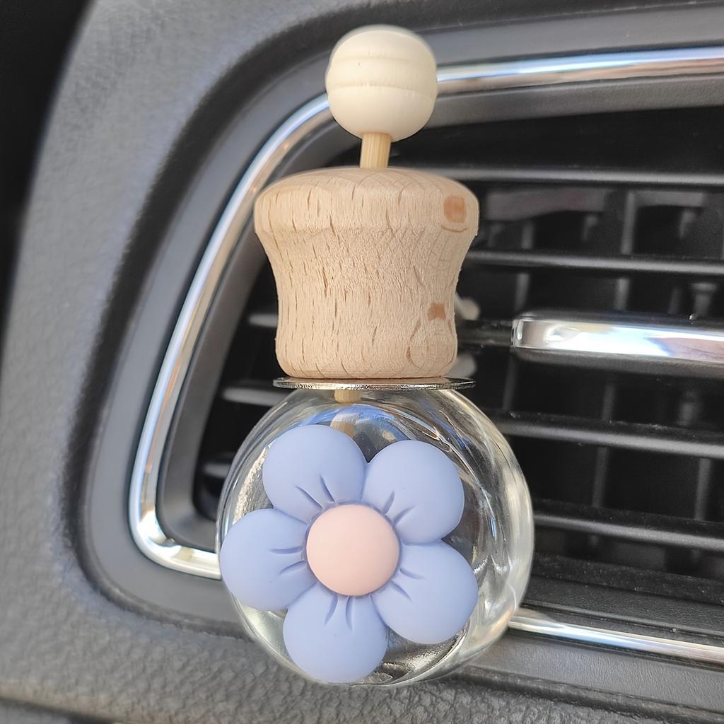 1PC car perfume bottle, floret, air outlet, empty bottle, subpackage, volatile, cartoon, cute interior accessories