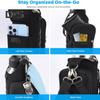 Borsa Magnetica per Bottiglia d'Acqua per Palestra Borsa per Bollitore con Scomparto Bifacciale Cinghia Regolabile Borsa a Tracolla per Articoli da Fitness