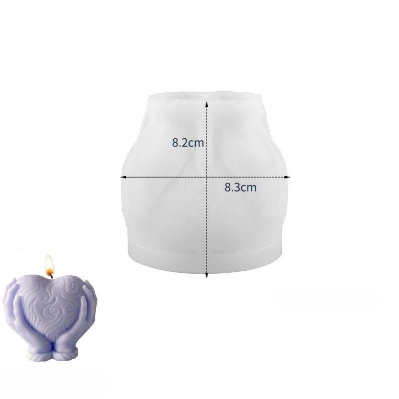 Kerzenform, herzförmige Silikon-Aromatherapie-Form, DIY-Seifenform für Hochzeitstag, Heimdekoration