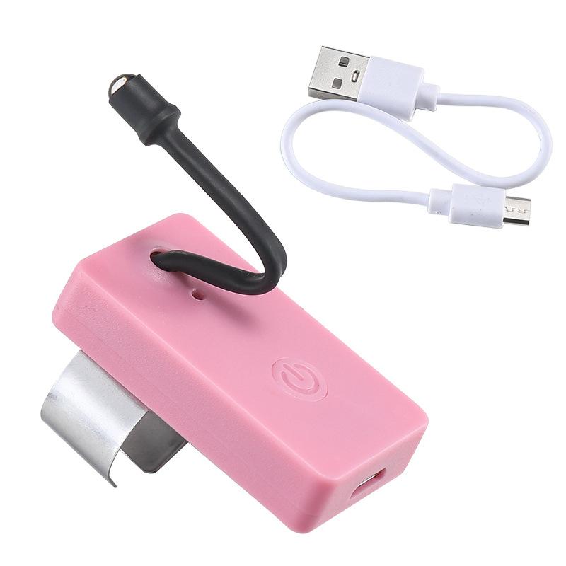 Professional LED Thumb Light Ear Pick Wax Removal Tool 3 Level Brightness USB Charging Ear Cleaner Care Tool розовый