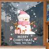 Christmas Snowman Decorations, Electrostatic Glass Door Decoration, Shopping Mall Window Flower Atmosphere Stickers