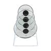 6-Shelf Lid Organizer Cabinet Rack Metal Storage Solution Easy Access Kitchen Accessories Mountable Space Saver 10.62x4x16.62