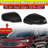 LH+RH Gloss Black Rearview Side Mirror Cover Caps Trim For Ford Edge 2015-2021