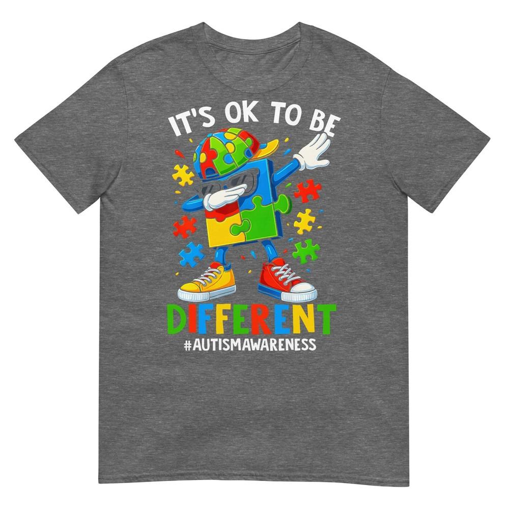 Its Ok To Be Different Dabbing Puzzle Autism Awareness Kids TShirt