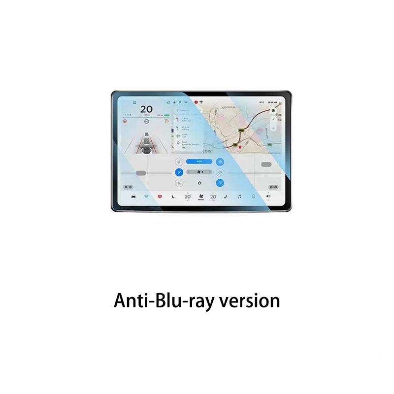 Für Tesla Model Y 3 Mittelschutzfolie Gehärtetes Glas Blu-ray HD Anti-Fingerabdruck Schutzfolie Autoinnenzubehör