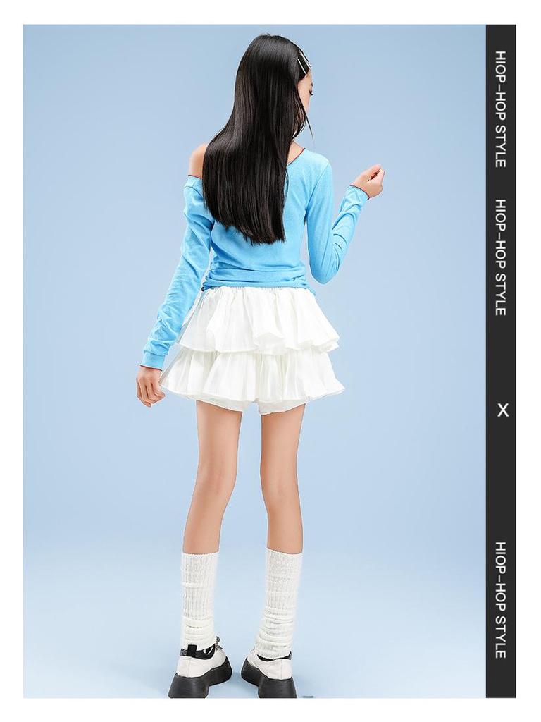 Girls' Cool Blue Jazz & Hip Hop Dance Costume for Performances