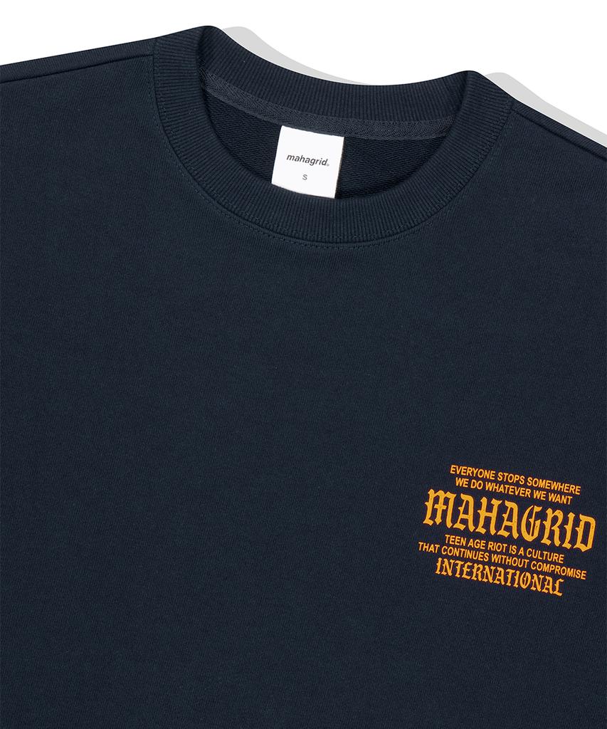MAHAGRID International Sweatshirt Navy(Mg2Esmm452A)