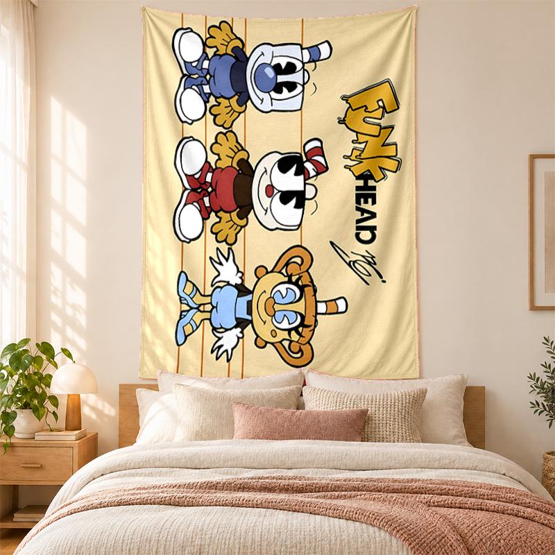 Cuphead Tapestry highquality for decorating living room bedroom dorm walls ideal as bedroom wallart orholiday gift