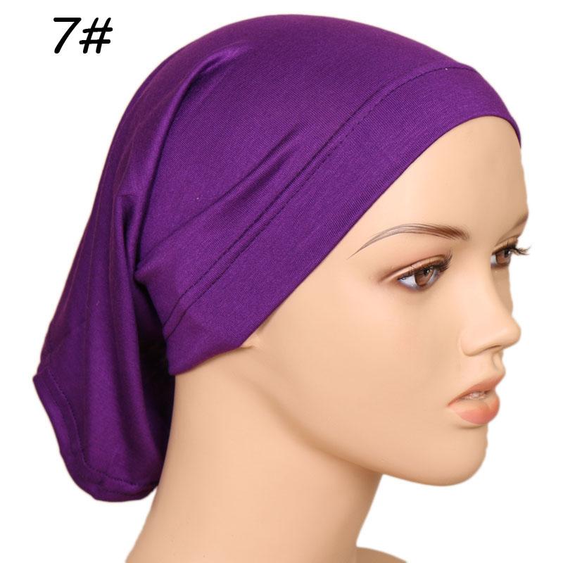 Muslim Underscarf Turban Hijab Ninja Inner Hat Women Chemo Cap Hair Loss Cover Beanie Bonnet Headwear Stretch Head Scarf Wrap