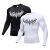 2er-Set Herren Kompressions-Langarmshirt Schwarz Fitnessstudio Workout T-Shirt