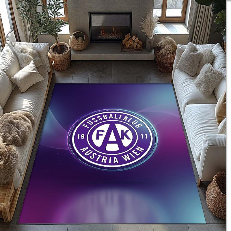 Austria Wien FC Soccer Football Pattern Soft Area Rug Non Slip Indoor Floor Carpet Sports Decor Mat for Bedroom