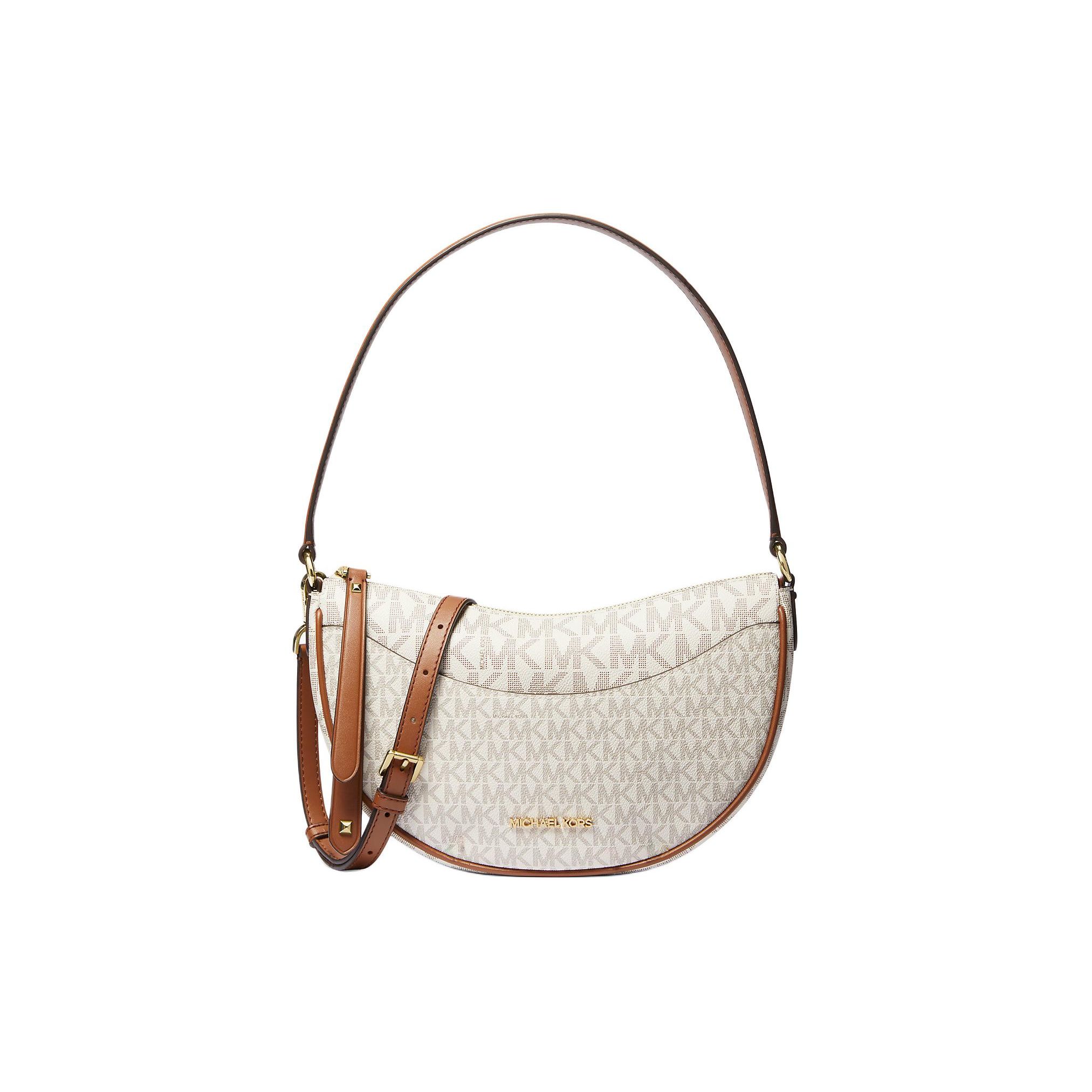 

Michael Kors Mk Dover Logo Coated Canvas And Polyester Medium Tote Shoulder Crossbody Bag Women bags Vanilla-White 35R3G4DL8B-150 Basic Set (Bag+Dust Bag)