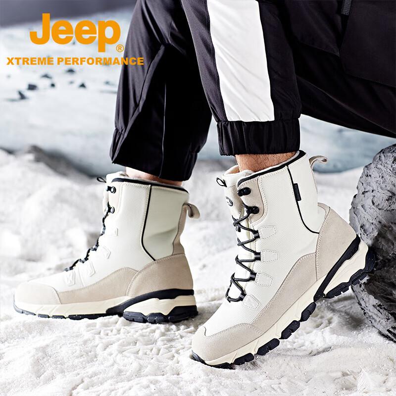 Jeep 2024 Women s Leather Fashion Snow Boots 37