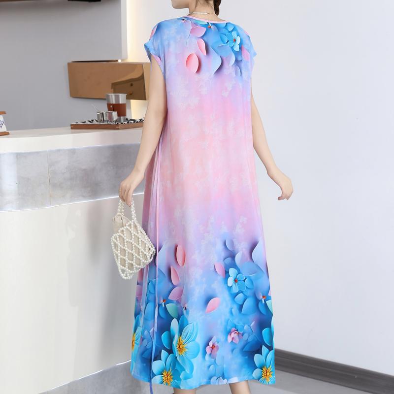 Elegant Summer Loose Dress Woman Clothing Casual Loose Plus Size Long Dresses