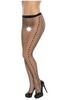 Erotic Seamless Fishnet Stockings with Decorative Pattern Black Roxana 6657 /