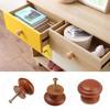 Wooden Retro Cabinet Dresser Drawer Knobs Single Hole Cupboard Handle with Screw Wardrobe Pulls Handle Furniture Hardware