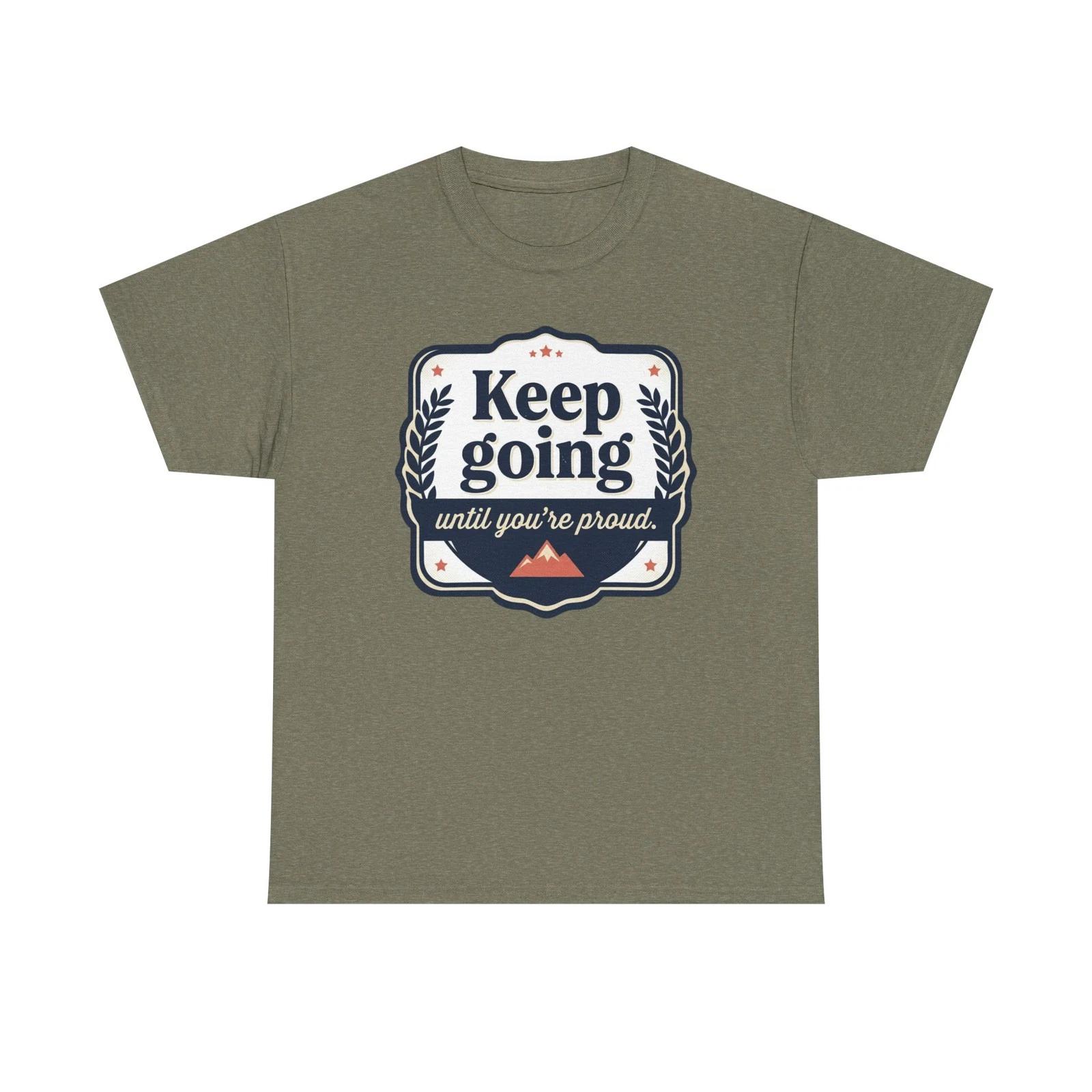 Keep Going Badge Tee | Motivational Mountain Shirt S