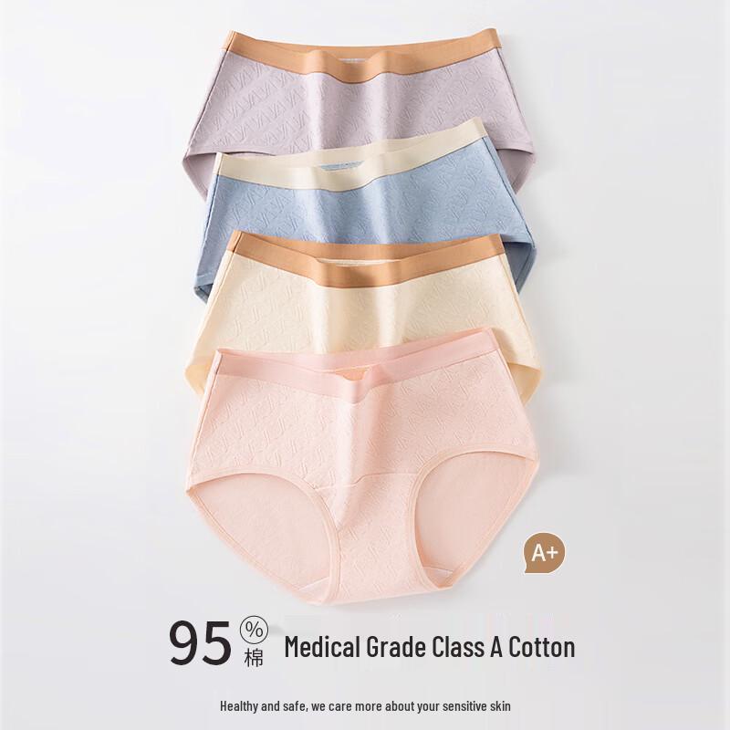 MaoRen Women's 60-Count Medical Cotton Antibacterial Briefs (5-Pack)