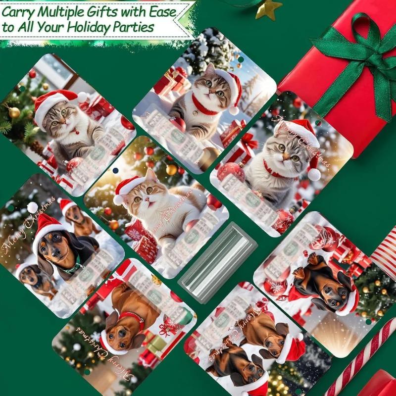 8pcs Christmas Money Holder Ornaments DIY Money Card Hanging Decoration Christmas Money Holders for Tree Hanging Ornaments