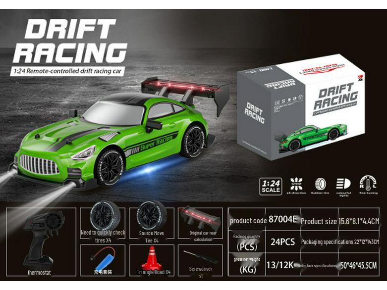 Four-Wheel Drive High-Speed Drift RC Car, Drop-Resistant, 2.4G Remote Controlled, Speed Control Toy.
