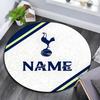 Custom Name,Tottenham Hotspur pattern round rug,Carpet Rug for Living Room Bedroom Playroom ,Non-slip Floor Mat,Holiday Gifts and Birthday Gifts.