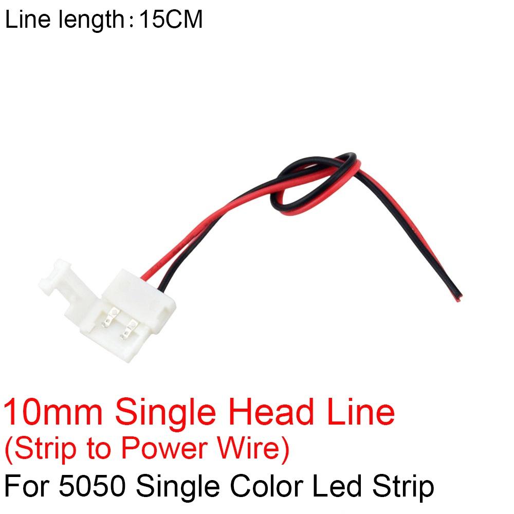 40/50/100PCS 2Pin Connector 8mm 10mm LED Light Conector No Soldering Power Wire Connector for 5050 2835 Single Color Strip Light