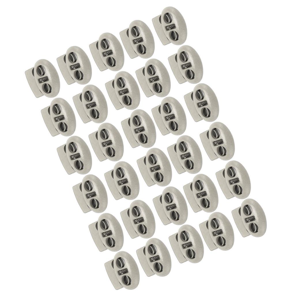 30 PEÇAS Trava de Cordão de Mola de Metal Flexível Ponteira de Cordão para Cordões Bolsa Roupa Cadarços Mochila Lanyard