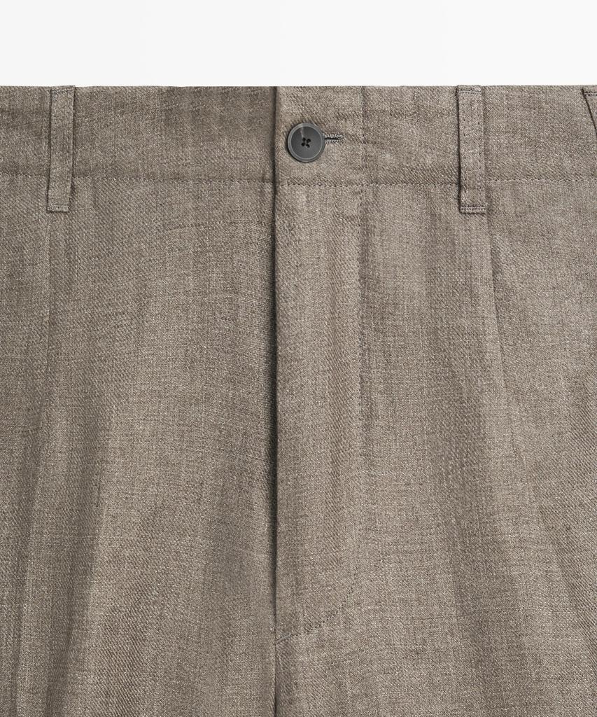 Masimodutti 100% Linen Washed Total Look Pants