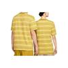Nike Logo Embroidered Pattern Striped Comfortable Knitted Short Sleeve T-Shirt Unisex Tops Gold FQ3712-716