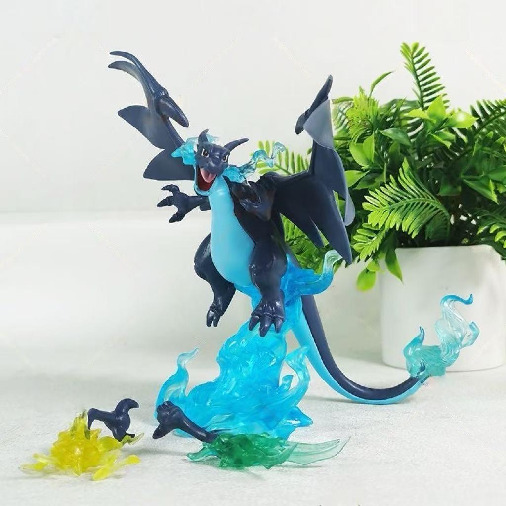 new 18cm Charizard X Anime Figure Can Change Hands Model Gk Statue Boys Collection Desktop Decoration Ornament Cute Toy Gift