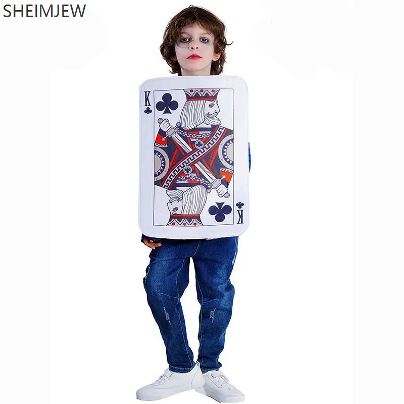Fun Parent-child Family Children Playing Cards Poker Hearts King Queen Of Clubs Kq Costume Role Play Tunic Sponge Party Set