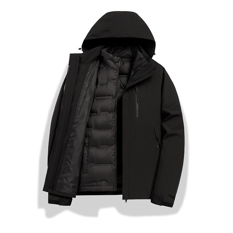 Autumn/Winter 2024 High-End Windproof Jacket with Three-Proof Fabric & 90% White Duck Down Liner for Couples