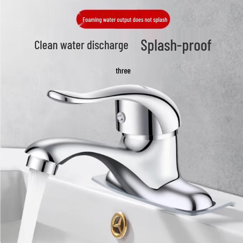 Brass Hot & Cold Water Faucet with Steel Hose