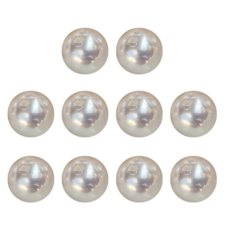 10pcs Round Faux Pearls Beads with Hole 12mm Necklaces Pendant Beads Bracelets Beads Loose Beads Necklace Bracelet Pearls