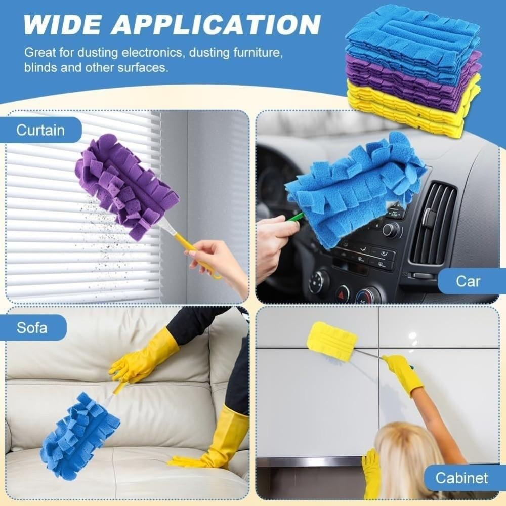 Washable Dust Removal Cloth Cover Soft Hand Duster Heads Duster Refills  Window Dusting