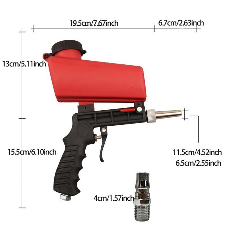 

Adjustable Sandblasting Gun Portable Sand Blaster Sand Blasting Machine Gravity Small Handheld Pneumatic Blasting Gun Tool