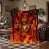 Wolverhampton Wanderers Football Print Flannel Blanket Soft Warm Sofa Bed Throw Blanket For Home Office Bedroom