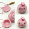 6 pcs Crocheted Sandbag Game Props Keychain 2 in 1 Keychain Crocheted Sandbag